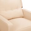 vidaXL atpūtas krēsls, atgāžams, krēmkrāsas audums