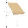 vidaXL izvelkama markīze, 150 cm, manuāla, dzeltena ar zilām svītrām