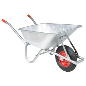 vidaXL Ķerra 90 L 150 kg Cinkots tērauds un plastmasa