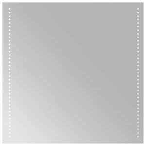 vidaXL LED vannas spogulis Caurspīdīgs 60 x 60 cm rūdīts stikls