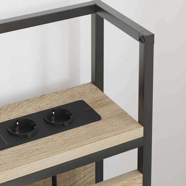 vidaXL Uzglabāšanas galvas balsts ar plauktu Sonomas ozola 90 cm