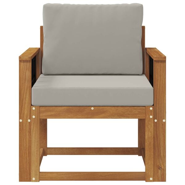 vidaXL Āra dīvāns Cieta akācijas koks un poliesters