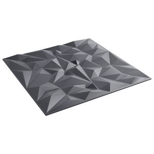 vidaXL Sienas paneļi 24 gab. 50 x 50 cm Amatista Pelēks XPS Putu