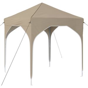 vidaXL Pop-up svinību teltis 194 x 194 x 245 cm Krēmkrāsa