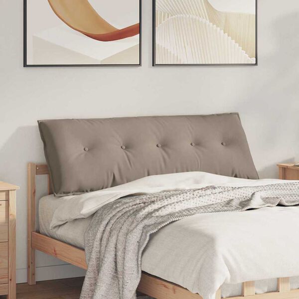 vidaXL Atpakaļ spilvens Pelēkbrūna 140 x 50 cm Mikrofibra