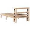 vidaXL gultas rāmis ar galvgali, 75x190 cm, priedes masīvkoks