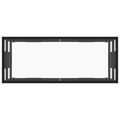vidaXL TV galdiņš, melns, 100x40x40 cm, rūdīts stikls