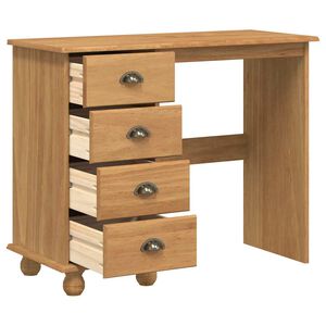 vidaXL Rakstāmgalds ASKIM Brūna 95 x 40 x 75 cm Ciets priedes koks
