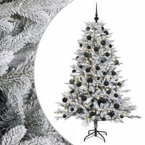 vidaXL Mākslīgā Ziemassvētku egle ar bumbiņu 120 cm 150 LED