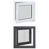 vidaXL Pagraba logs RISOR 50 x 50 cm PVC un stikls Antracīta