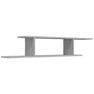 vidaXL sienas TV plaukts, pelēka ozola, 125x18x23cm, inženierijas koks