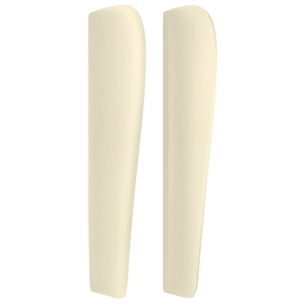 vidaXL galvgalis ar malām, 147x23x118/128 cm, krēmkrāsas mākslīgā āda