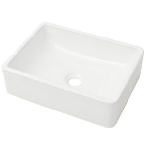 vidaXL izlietne, 41x30x12 cm, balta keramika