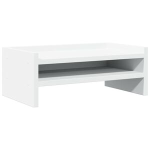 vidaXL monitora paliktnis, balts, 42x24x16 cm, konstruēts koks