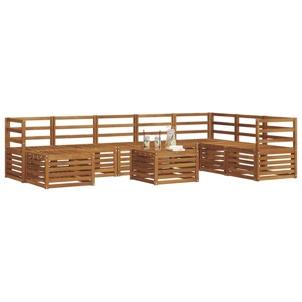 vidaXL Dīvāna komplekti Dabiska Cietā akācijas koks