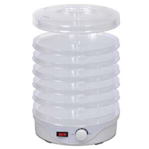 vidaXL pārtikas žāvētājs, 6 paplātes, apaļ&scaron;, 250 W