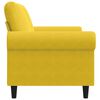 vidaXL divvietīgs dīvāns, dzeltens, 120 cm, samts