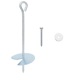 vidaXL Zemes enkurs 10 pcs Sudraba &Oslash;10 x 30 cm Cinkots metāls