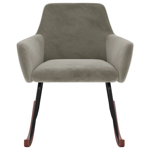 vidaXL &scaron;ūpuļkrēsls, gai&scaron;i pelēks samts