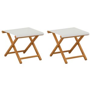 vidaXL Dīvāngalvs 2 pcs Cieta eikalipta koksne Krēmkrāsa