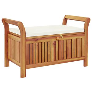 vidaXL sols ar glabā&scaron;anas nodalījumu, 91 cm, akācijas masīvkoks