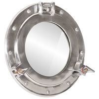 vidaXL iluminators sienas spogulis, Ø30 cm, alumīnijs un stikls