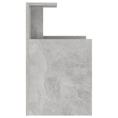 vidaXL naktsskapītis, betona pelēks, 40x35x60 cm, skaidu plāksne