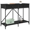 vidaXL Konsoles galds ar atvilktni Melns ozolkoks 100 x 39 x 78,5 cm