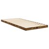 vidaXL Grīdas gultas rāmis Dūmaka ozols 90 x 200 cm Inženierijas koks