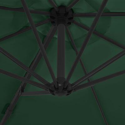 vidaXL saulessargs ar tērauda kātu, 300 cm, zaļš