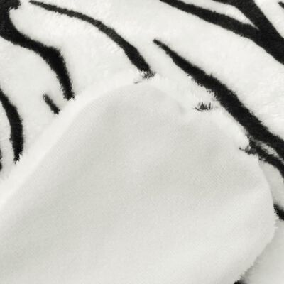 vidaXL tīģera paklājs, 144 cm, balts plīšs