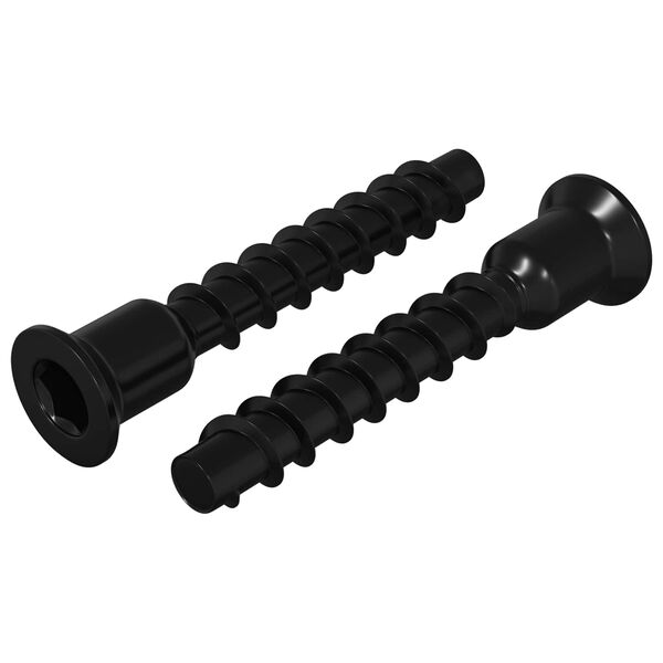 vidaXL Kontaktligzdas skrūve 2 pcs Melna 10 x 40 mm Dzelzs