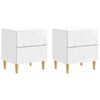 vidaXL Naktsgaldiņ&scaron; 2 pcs Spīdīgi balts 43 x 34,5 x 48 cm
