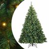 vidaXL Mākslīgā Ziemassvētku eglīte su 300 LED Zaļa 210 cm PE un PVC