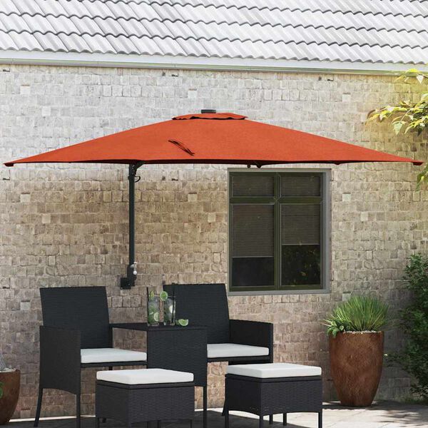 vidaXL Dārza parasols Sarkanbrūns 248,5 x 247,5 x 160 cm