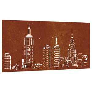 vidaXL dārza sienas rotājums, 105x55 cm, tērauds, rūsas efekts