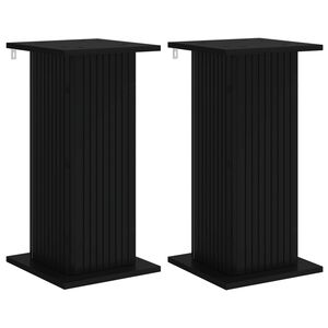 vidaXL Augu statīvs 2 gab. Melns 30,5 x 30 x 60,5 cm Inženierijas koks