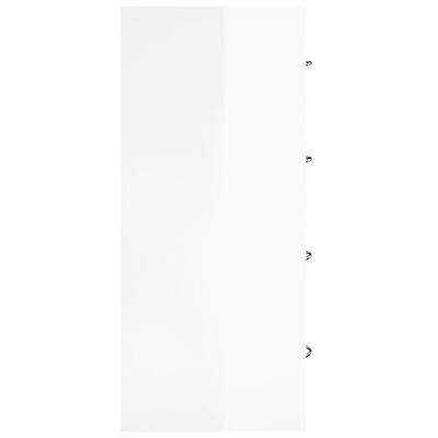 vidaXL kumode ar 4 atvilktnēm, 60x30,5x71 cm, spīdīgi balta