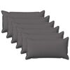 vidaXL Spilvenu pārvalks 6 pcs HOUTEN Gai&scaron;i pelēka 40 x 80 cm
