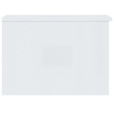 vidaXL kafijas galdiņš, spīdīgi balts, 50x50x36 cm, inženierijas koks