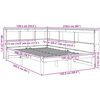 vidaXL gulta ar grāmatu plauktu, bez matrača, 120x200 cm, priedes koks
