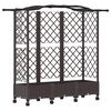 vidaXL Pacelta gulta ar treliem un jumtu Brūna 163 x 40 x 129 cm PP