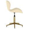 335050 vidaXL Swivel Dining Chairs 2 pcs Cream Velvet