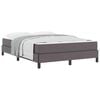 vidaXL Gultas rāmis ar matraci Pelēka 140 x 190 cm audums