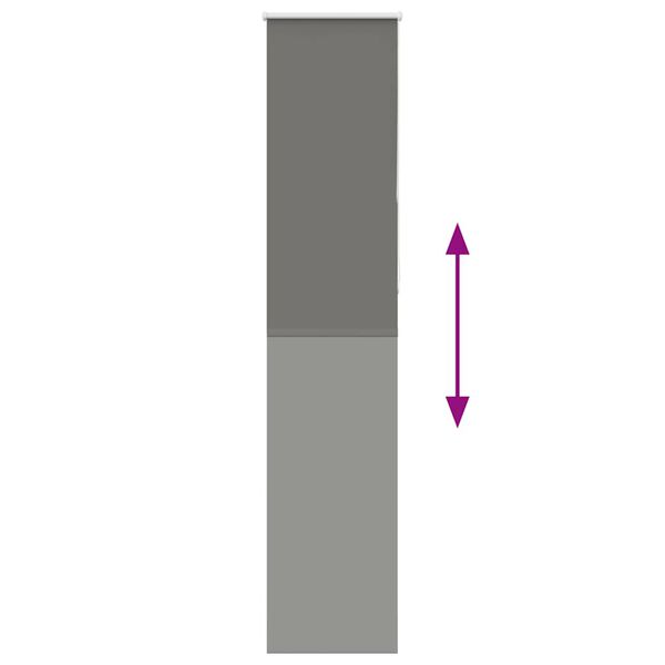 vidaXL Rullo žalūzija Blackout pelēks 45x230 cm Auduma platums 40,7 cm