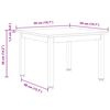 vidaXL Kafijas galdiņ&scaron; Balts 50 x 50 x 36 cm Ciets priedes koks