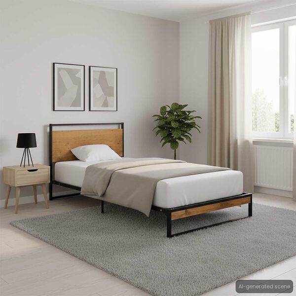 vidaXL gultas rāmis, metāls, 90x200 cm