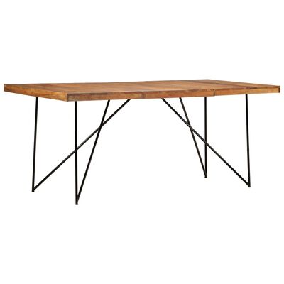 vidaXL virtuves galds, 180x90x76 cm, akācijas masīvkoks