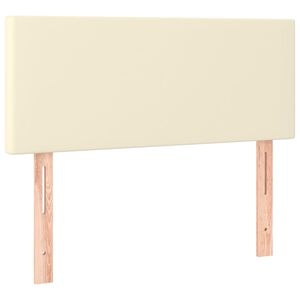 vidaXL gultas galvgalis, 80x5x78/88 cm, krēmkrāsas mākslīgā āda