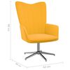 vidaXL atpūtas krēsls, sinepju dzeltens samts